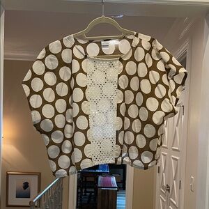 Artists and revolutionaries Brown and White Polka Dot crop top